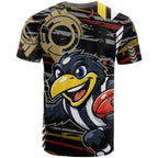 Collingwood Football Club T Shirt Mascot Cartoon Football Illustration Style