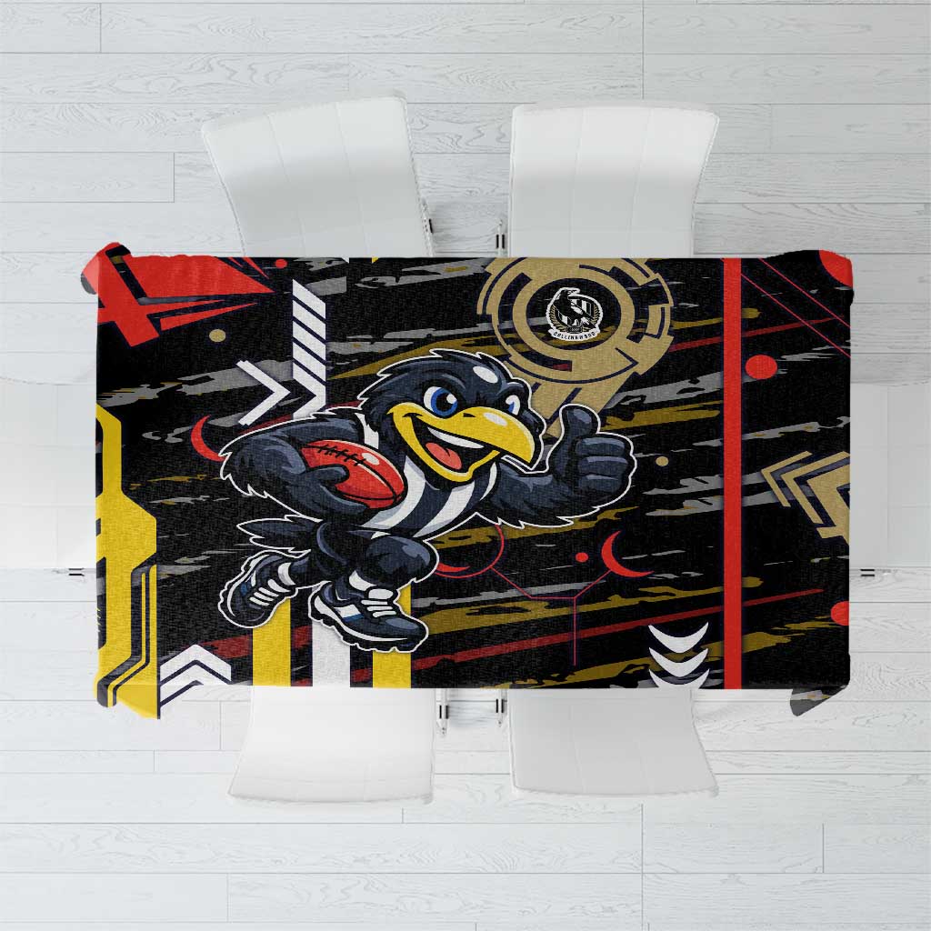 Collingwood Football Club Tablecloth Mascot Cartoon Football Illustration Style