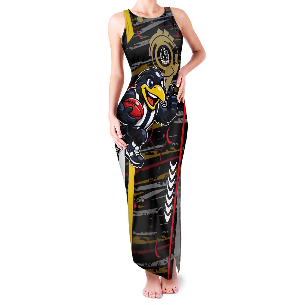 Collingwood Football Club Tank Maxi Dress Mascot Cartoon Football Illustration Style