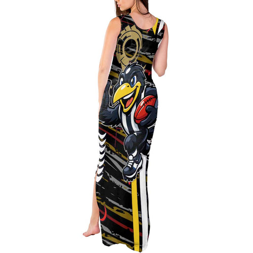 Collingwood Football Club Tank Maxi Dress Mascot Cartoon Football Illustration Style