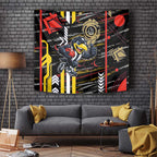 Collingwood Football Club Tapestry Mascot Cartoon Football Illustration Style