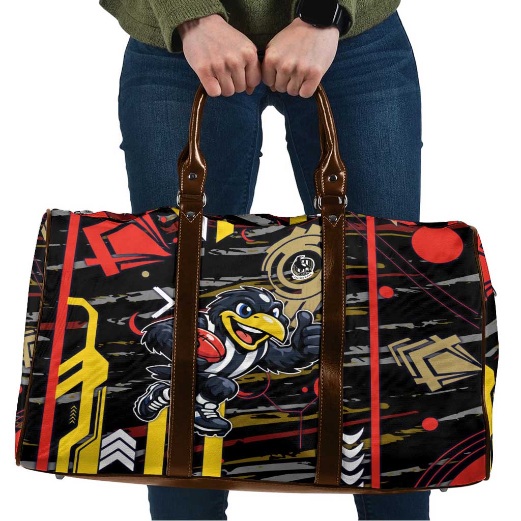 Collingwood Football Club Travel Bag Mascot Cartoon Football Illustration Style