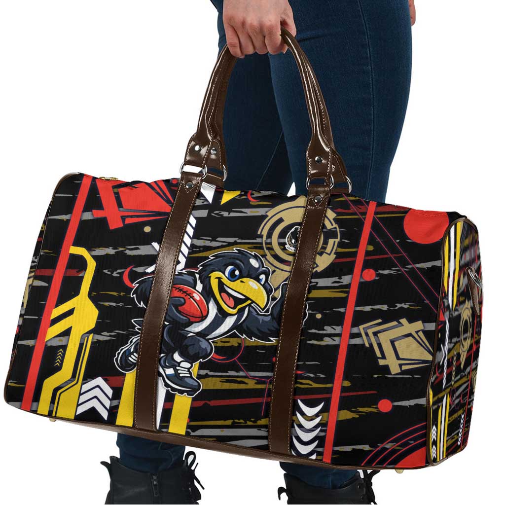 Collingwood Football Club Travel Bag Mascot Cartoon Football Illustration Style
