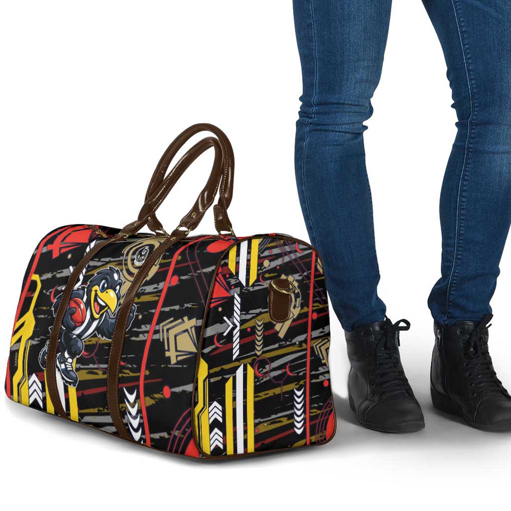 Collingwood Football Club Travel Bag Mascot Cartoon Football Illustration Style