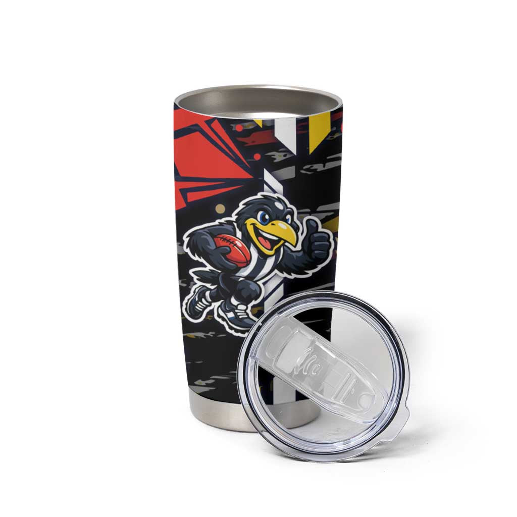 Collingwood Football Club Tumbler Cup Mascot Cartoon Football Illustration Style