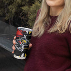 Collingwood Football Club Tumbler Cup Mascot Cartoon Football Illustration Style