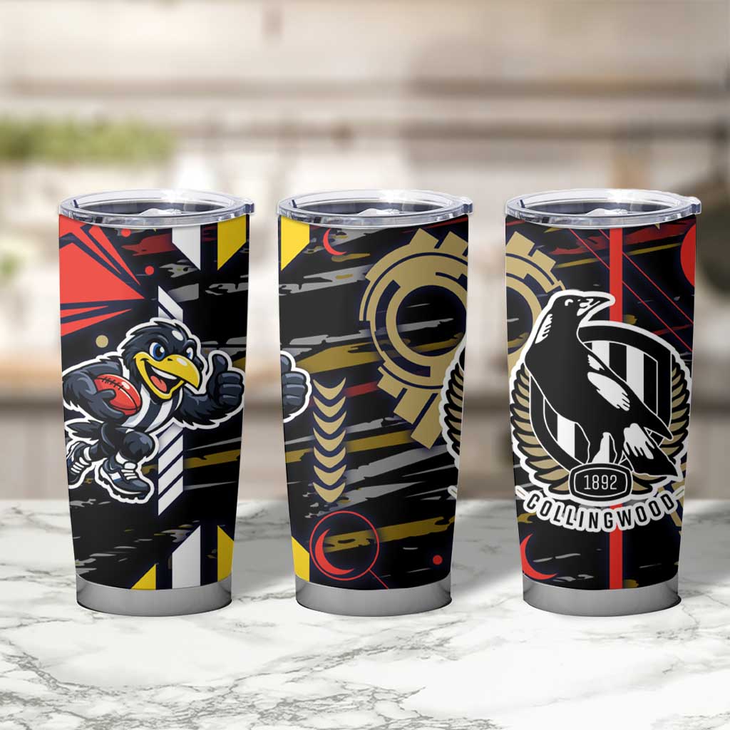 Collingwood Football Club Tumbler Cup Mascot Cartoon Football Illustration Style