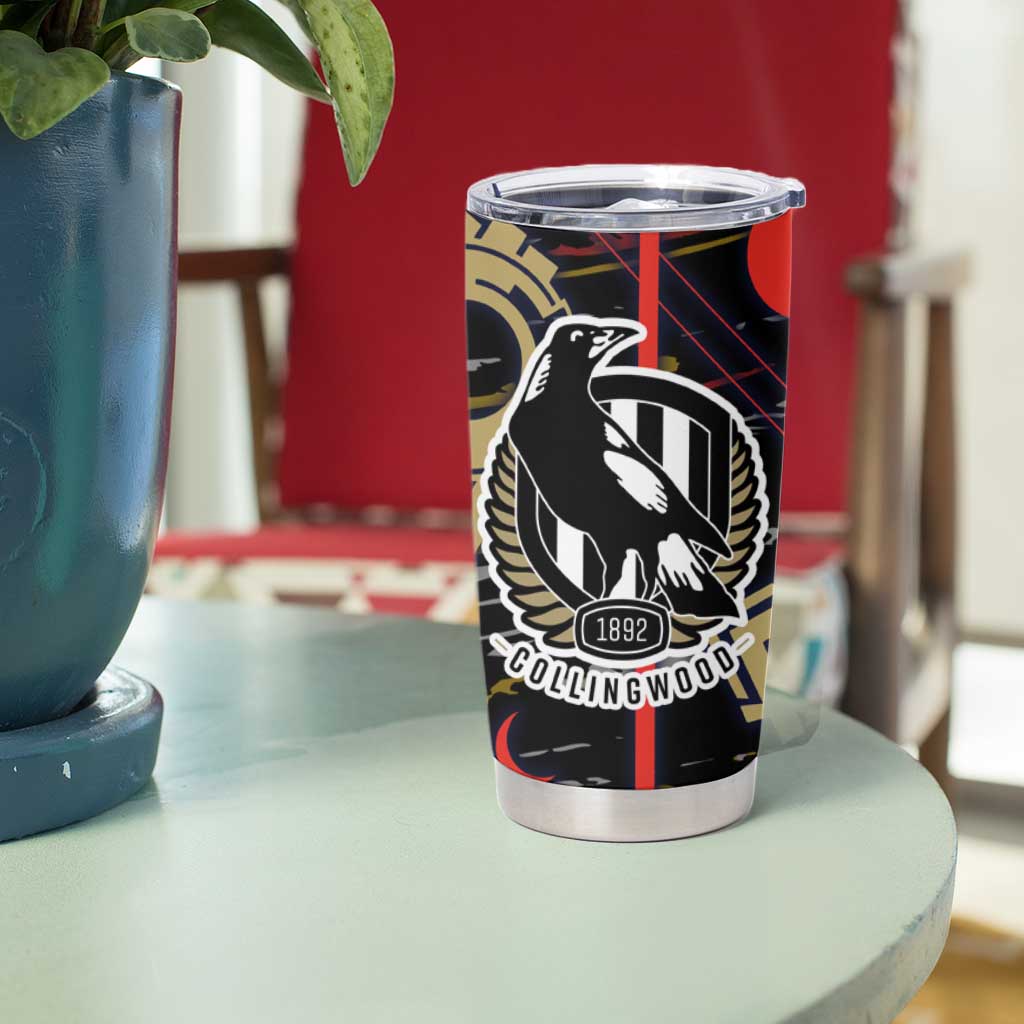 Collingwood Football Club Tumbler Cup Mascot Cartoon Football Illustration Style