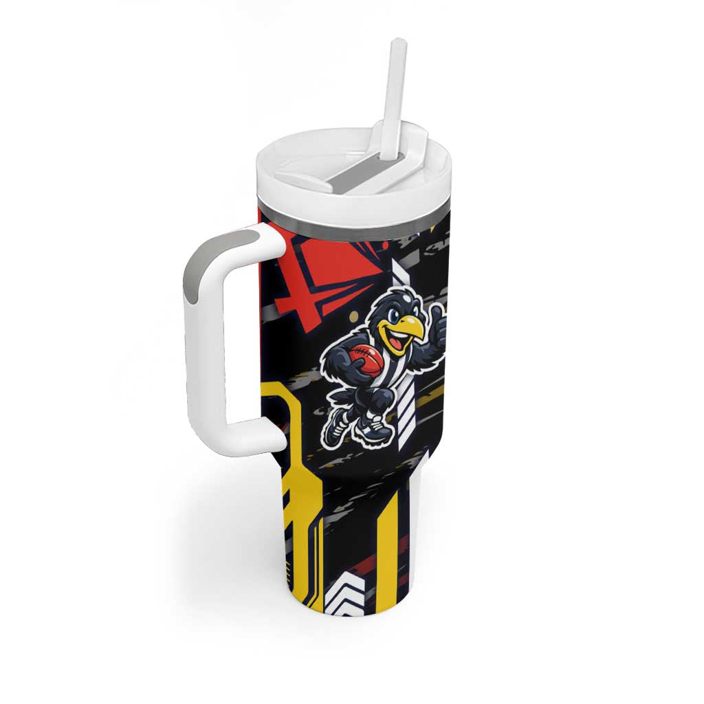 Collingwood Football Club Tumbler With Handle Mascot Cartoon Football Illustration Style