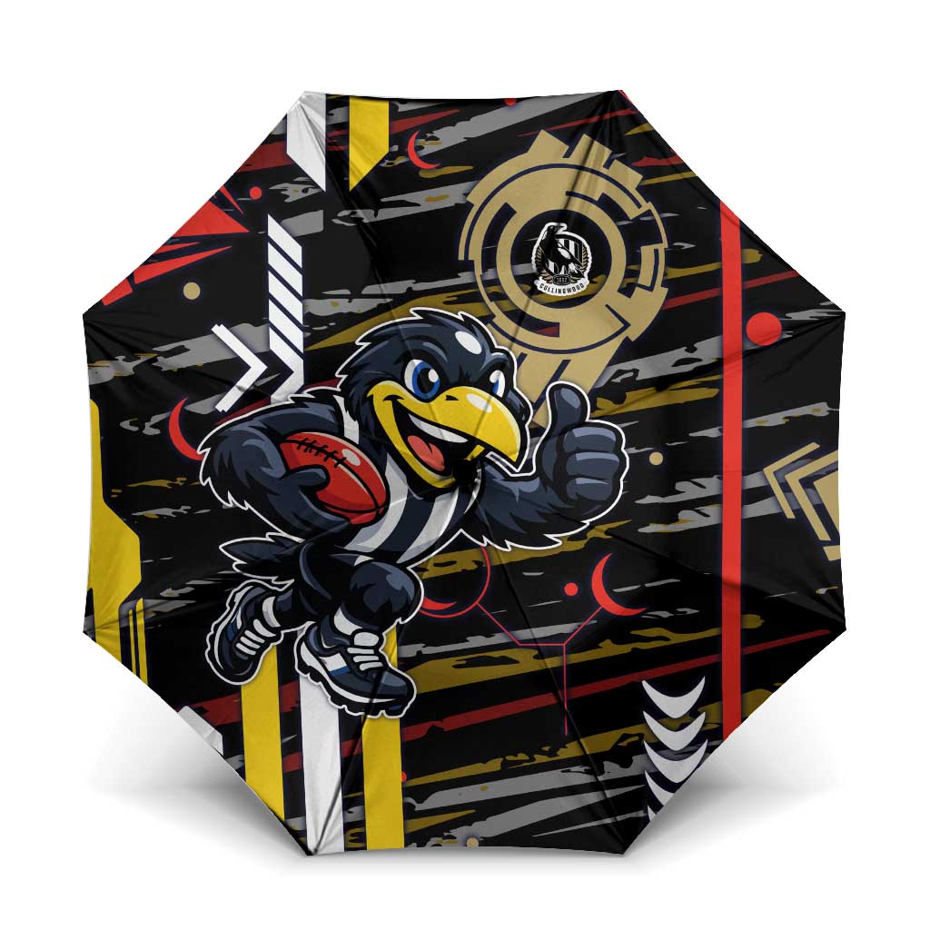 Collingwood Football Club Umbrella Mascot Cartoon Football Illustration Style