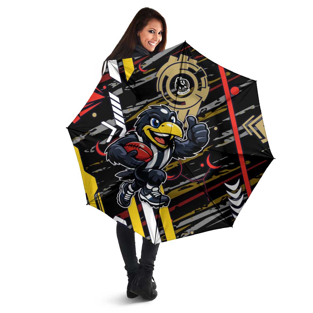 Collingwood Football Club Umbrella Mascot Cartoon Football Illustration Style