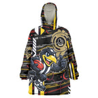 Collingwood Football Club Wearable Blanket Hoodie Mascot Cartoon Football Illustration Style