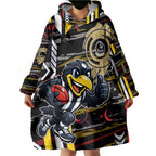 Collingwood Football Club Wearable Blanket Hoodie Mascot Cartoon Football Illustration Style