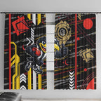Collingwood Football Club Window Curtain Mascot Cartoon Football Illustration Style