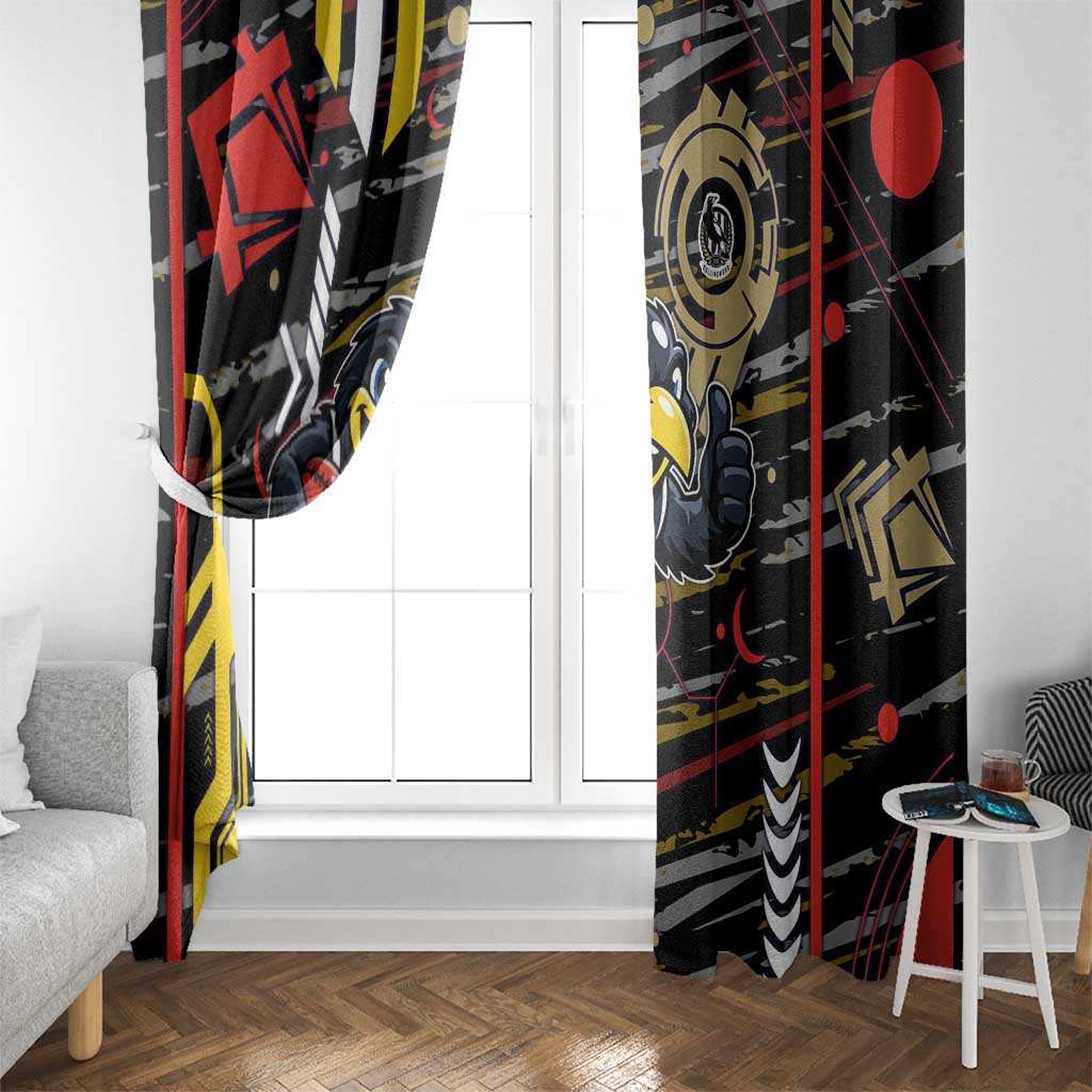 Collingwood Football Club Window Curtain Mascot Cartoon Football Illustration Style