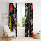 Collingwood Football Club Window Curtain Mascot Cartoon Football Illustration Style