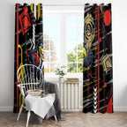 Collingwood Football Club Window Curtain Mascot Cartoon Football Illustration Style
