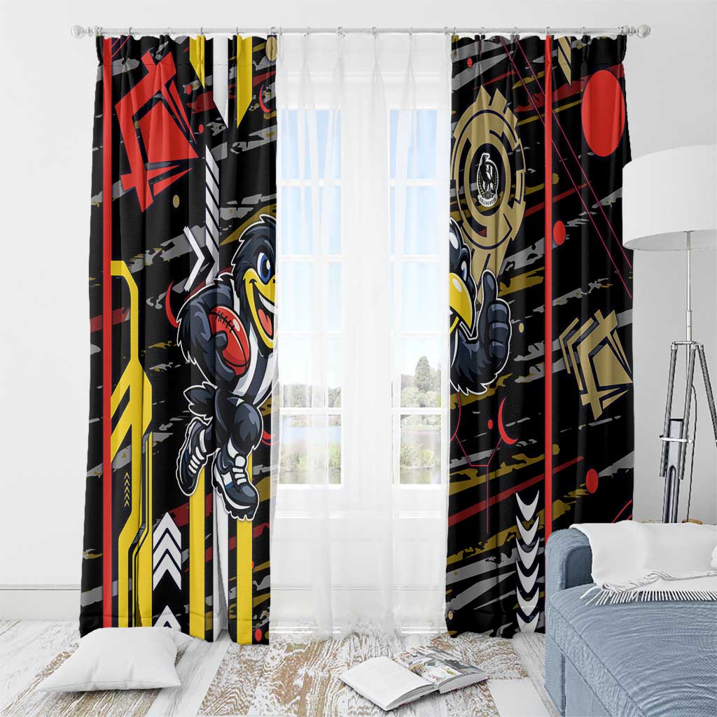 Collingwood Football Club Window Curtain Mascot Cartoon Football Illustration Style
