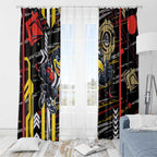 Collingwood Football Club Window Curtain Mascot Cartoon Football Illustration Style