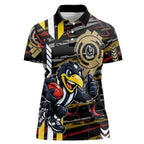 Collingwood Football Club Women Polo Shirt Mascot Cartoon Football Illustration Style
