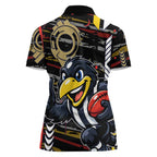Collingwood Football Club Women Polo Shirt Mascot Cartoon Football Illustration Style