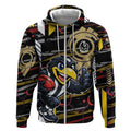 Collingwood Football Club Zip Hoodie Mascot Cartoon Football Illustration Style
