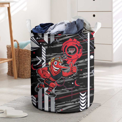 Essendon Football Club Laundry Basket Mascot Cartoon Football Illustration Style