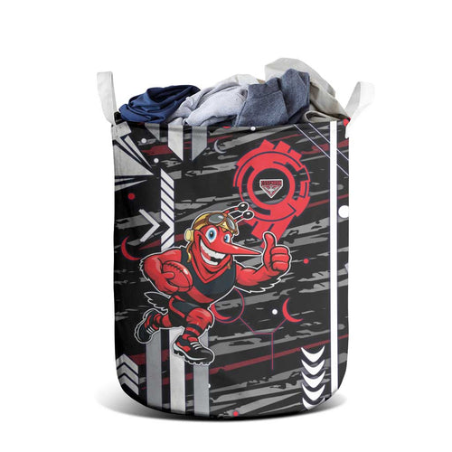 Essendon Football Club Laundry Basket Mascot Cartoon Football Illustration Style