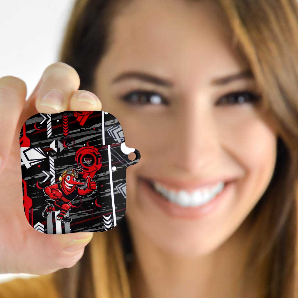 Essendon Football Club AirPods Case Mascot Cartoon Football Illustration Style