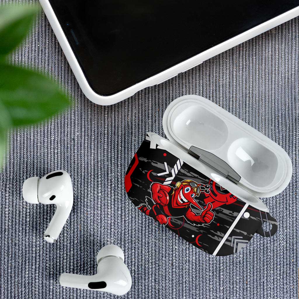 Essendon Football Club AirPods Case Mascot Cartoon Football Illustration Style