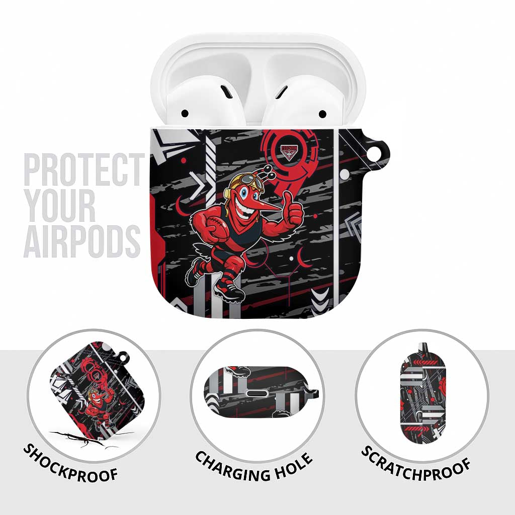 Essendon Football Club AirPods Case Mascot Cartoon Football Illustration Style