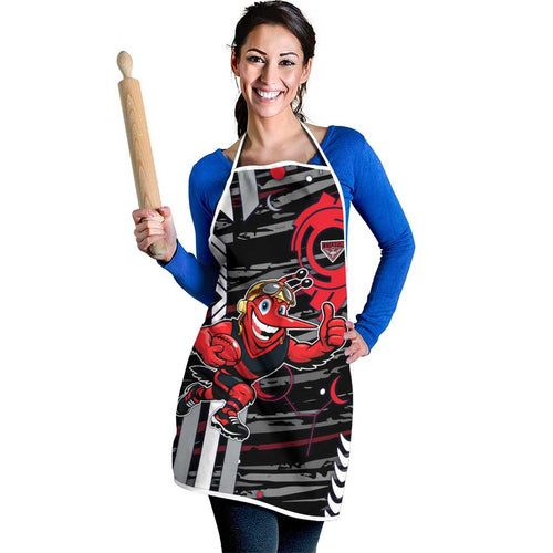 Essendon Football Club Apron Mascot Cartoon Football Illustration Style