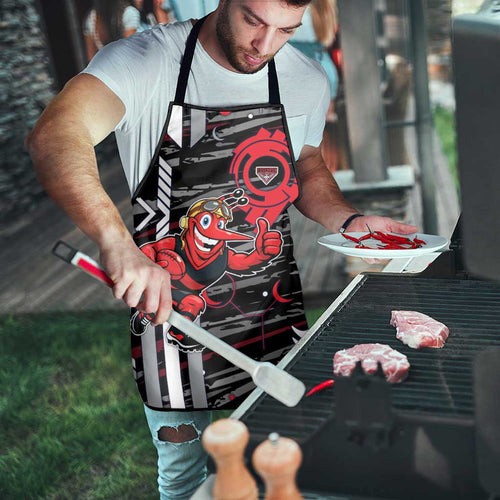 Essendon Football Club Apron Mascot Cartoon Football Illustration Style