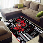 Essendon Football Club Area Rug Mascot Cartoon Football Illustration Style