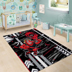 Essendon Football Club Area Rug Mascot Cartoon Football Illustration Style