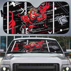 Essendon Football Club Auto Sun Shade Mascot Cartoon Football Illustration Style