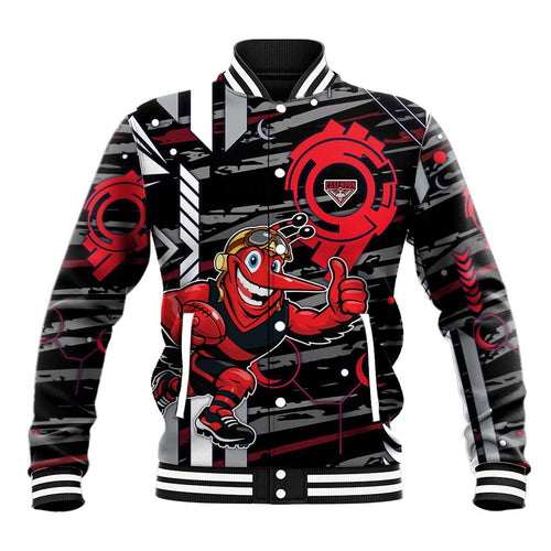 Essendon Football Club Baseball Jacket Mascot Cartoon Football Illustration Style