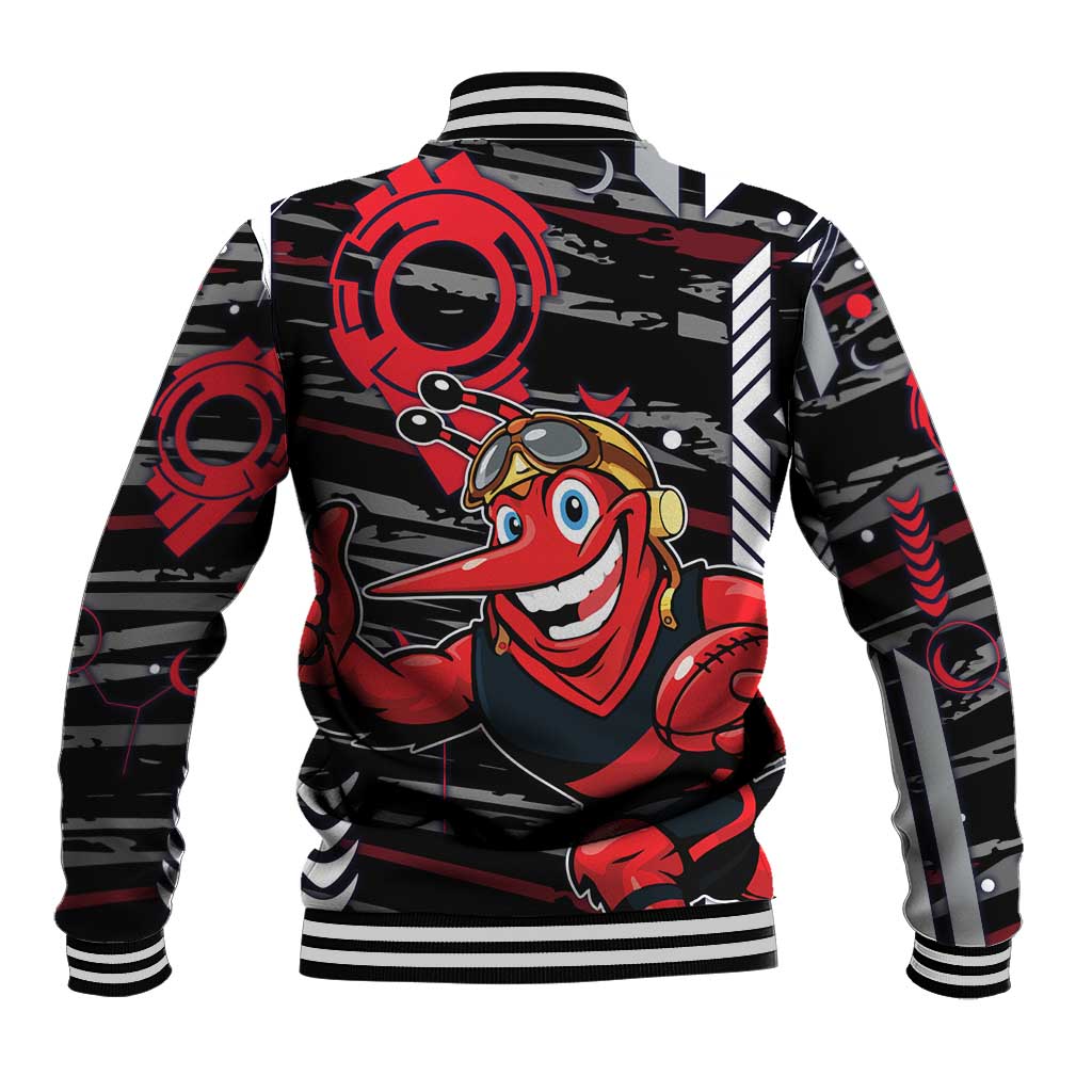 Essendon Football Club Baseball Jacket Mascot Cartoon Football Illustration Style