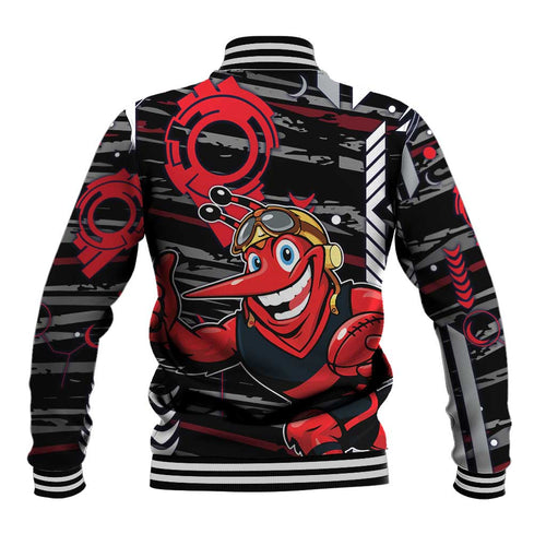Essendon Football Club Baseball Jacket Mascot Cartoon Football Illustration Style