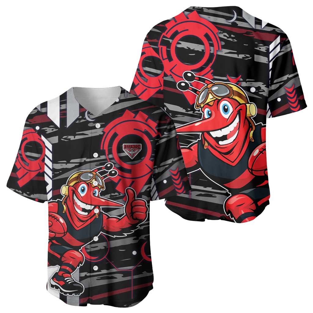 Essendon Football Club Baseball Jersey Mascot Cartoon Football Illustration Style