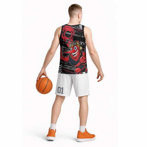 Essendon Football Club Basketball Jersey Mascot Cartoon Football Illustration Style