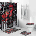 Essendon Football Club Bathroom Set Mascot Cartoon Football Illustration Style