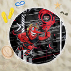 Essendon Football Club Beach Blanket Mascot Cartoon Football Illustration Style
