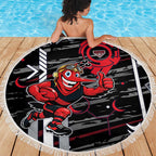 Essendon Football Club Beach Blanket Mascot Cartoon Football Illustration Style