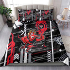 Essendon Football Club Bedding Set Mascot Cartoon Football Illustration Style