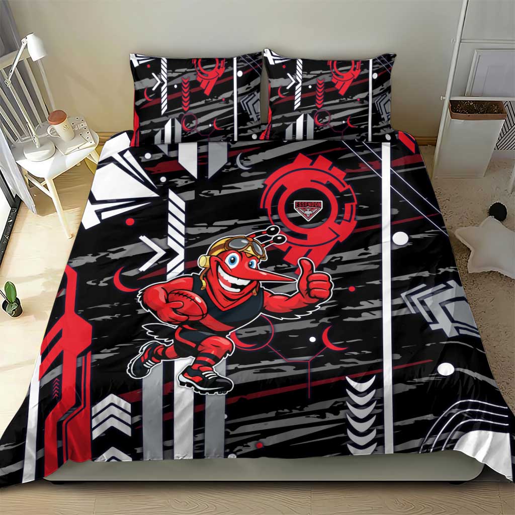 Essendon Football Club Bedding Set Mascot Cartoon Football Illustration Style
