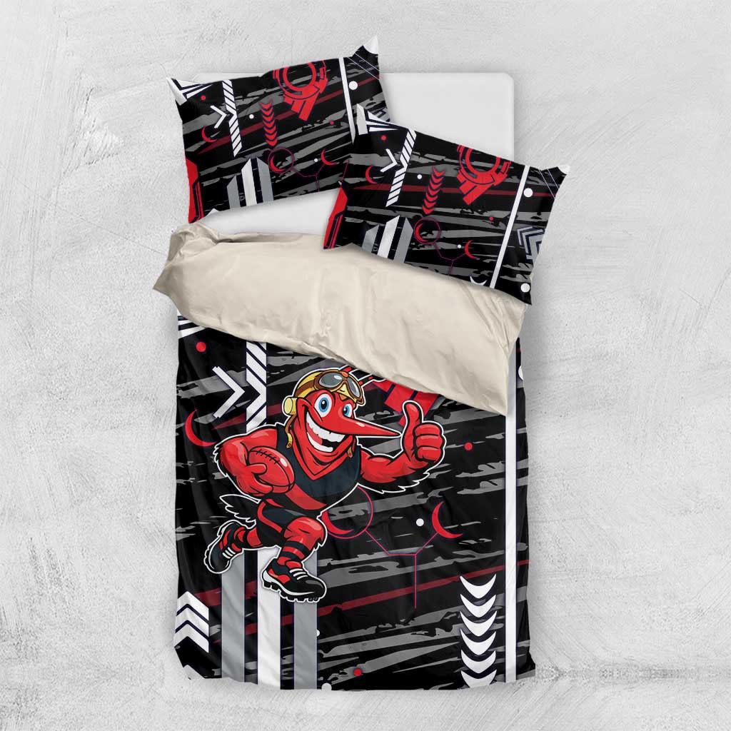 Essendon Football Club Bedding Set Mascot Cartoon Football Illustration Style