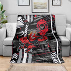 Essendon Football Club Blanket Mascot Cartoon Football Illustration Style
