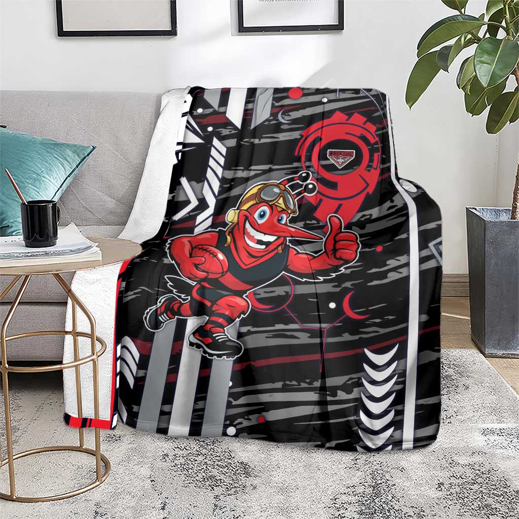 Essendon Football Club Blanket Mascot Cartoon Football Illustration Style