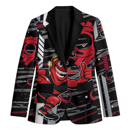 Essendon Football Club Blazer Mascot Cartoon Football Illustration Style